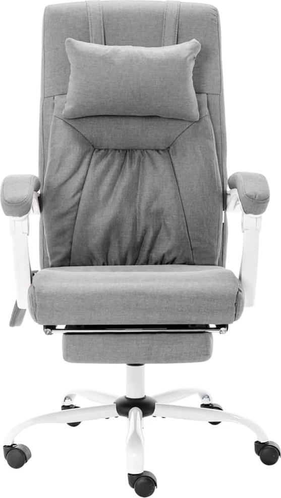 masážne kancelárske kreslo vidaXL Grey Fabric