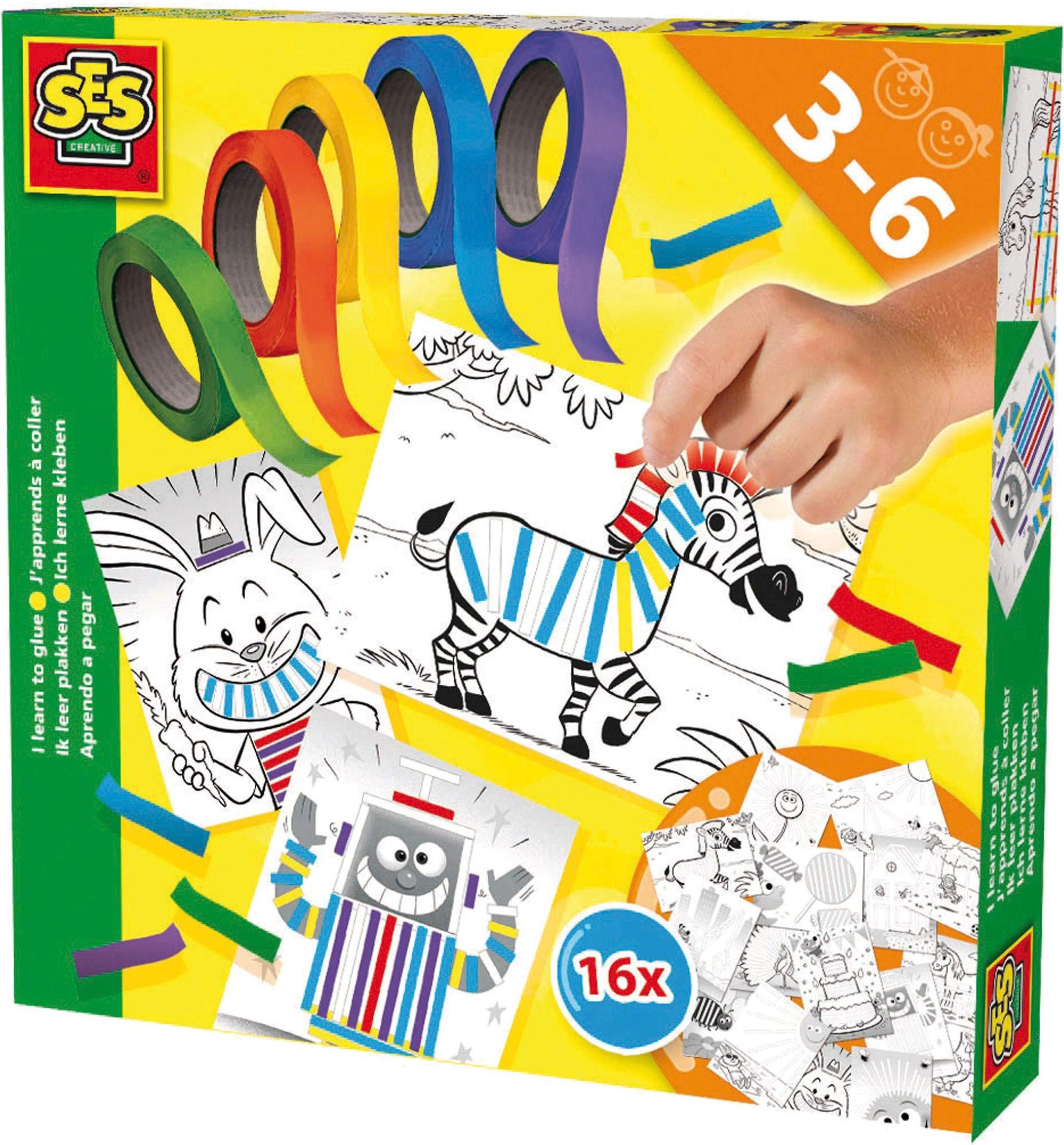 SES Ich lerne kleben inkl. 16 Vorlagen 14810