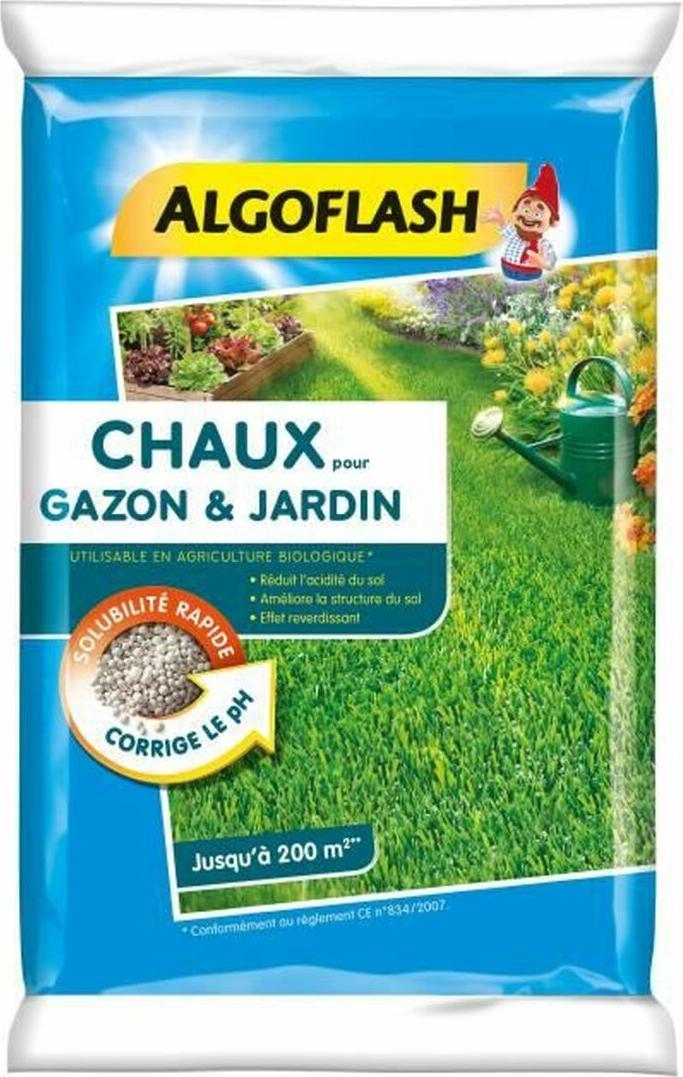 ALGOFLASH Kalk für Rasen und Garten - 10 kg ACHAU10
