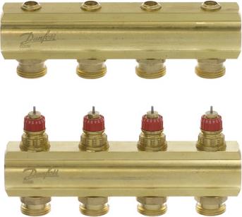 Danfoss FBH-Verteiler FHF 4 Kreise ohne Durchflussanzeige 088U0504