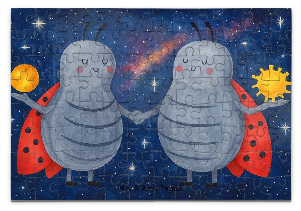 Mr. & Mrs. Panda Puzzle Sternzeichen Zwilling Design 96 Teile - Weiß - Geschenk, 2000, Zwillinge, Marienkäfer, 500, Zwillingsschwester, Glückskäfer, Geburtstag Mai, 1500 PD-1942537-STANDARD