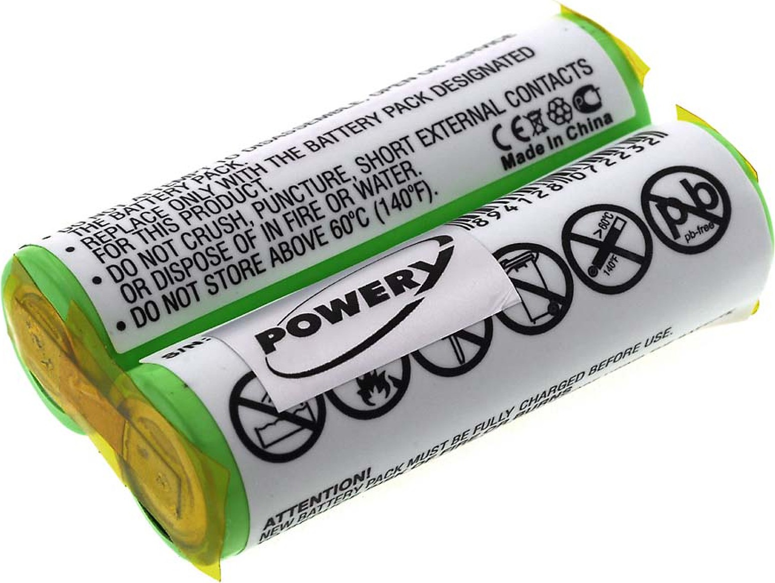 Powery 1.76.GRU.4.2, Akku, Grundig, Grün, Nickel-Metallhydrid (NiMH), 2000 mAh, 2,4 V G1.76.GRU.4.2E