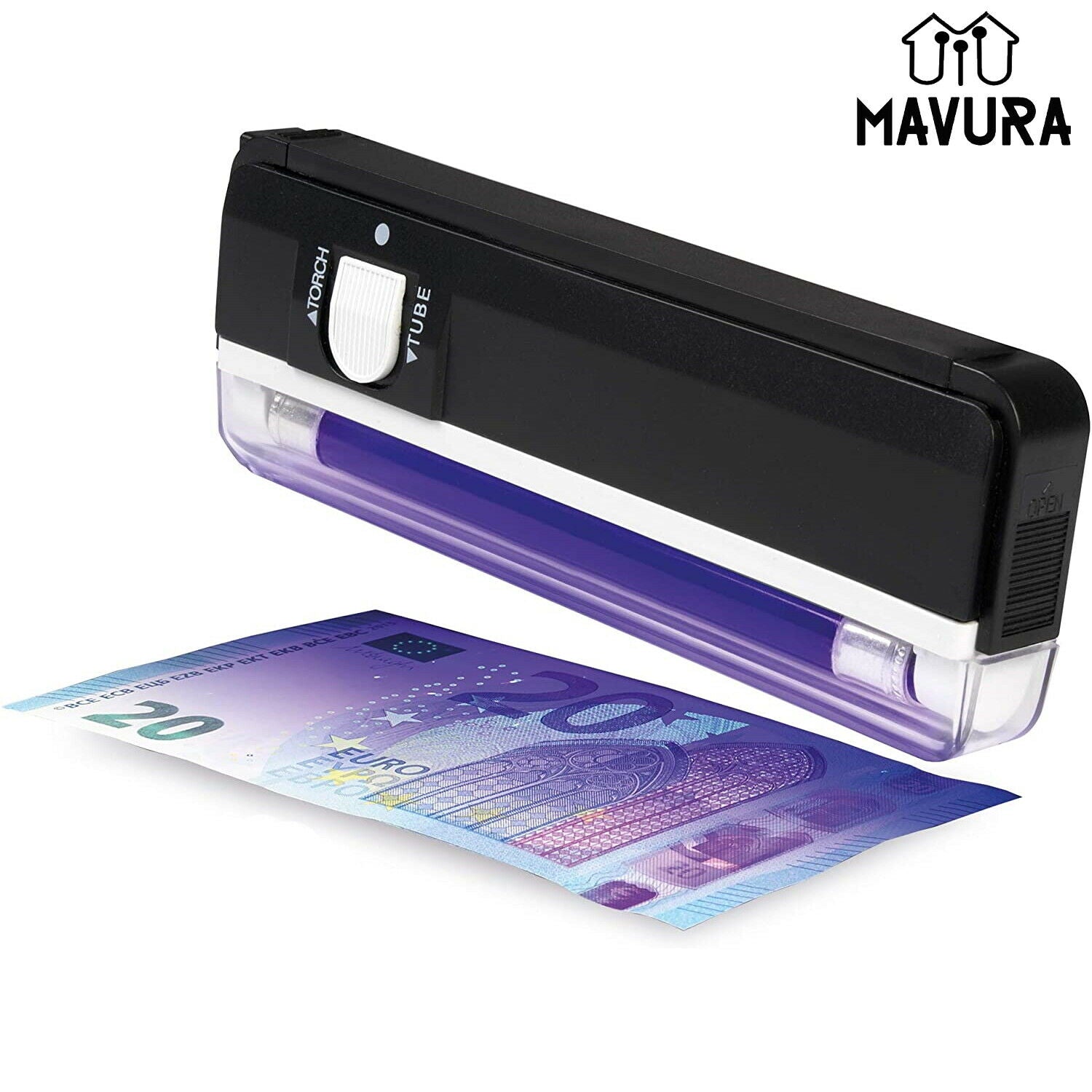 Schwarzlichtlampe Geldscheinprüfer Geldtester UV Fälschungstester mit Taschenl. 