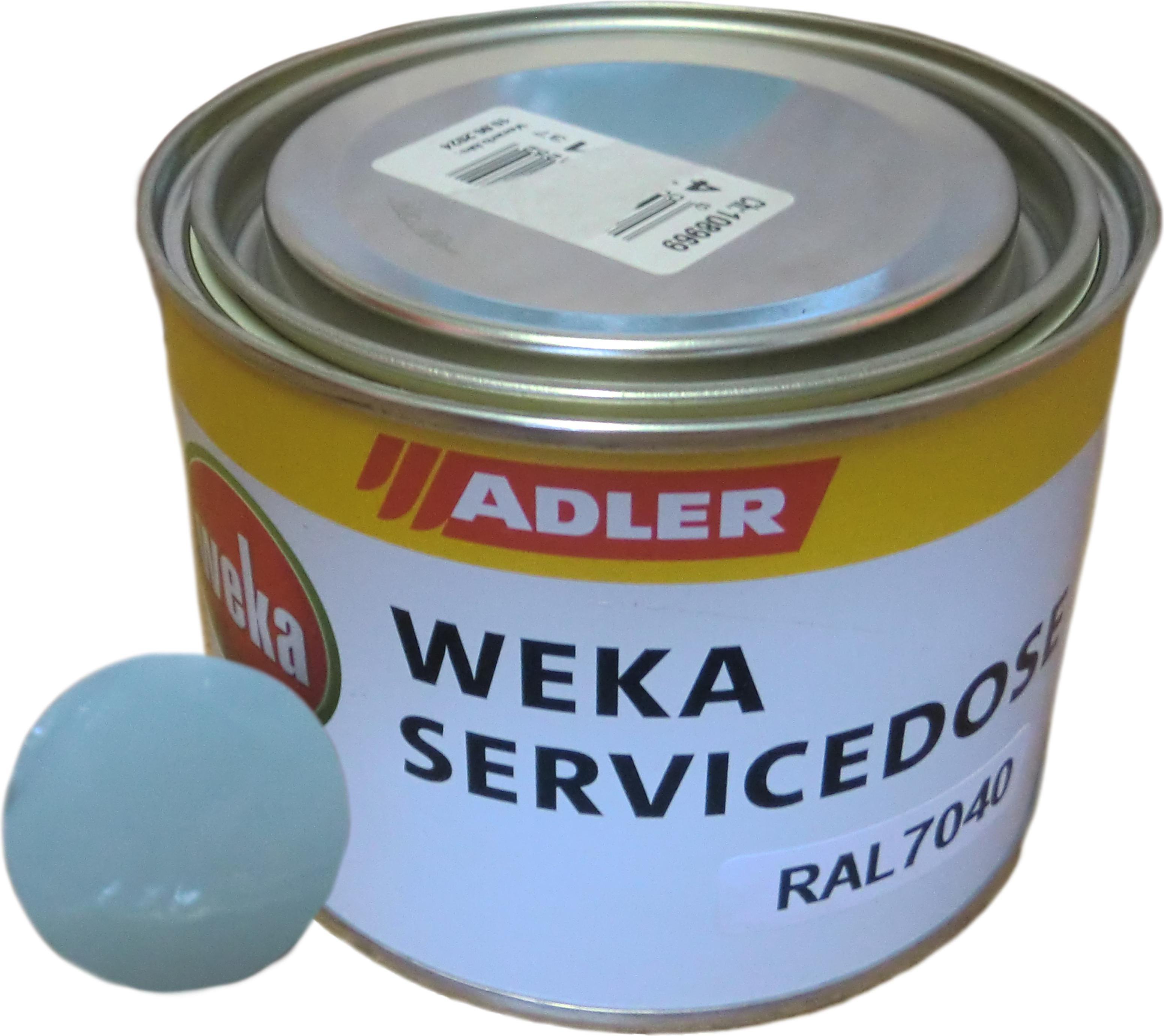 Weka Farbdose 375 ml grau (RAL 7040) für Ausbesserungsarbeiten