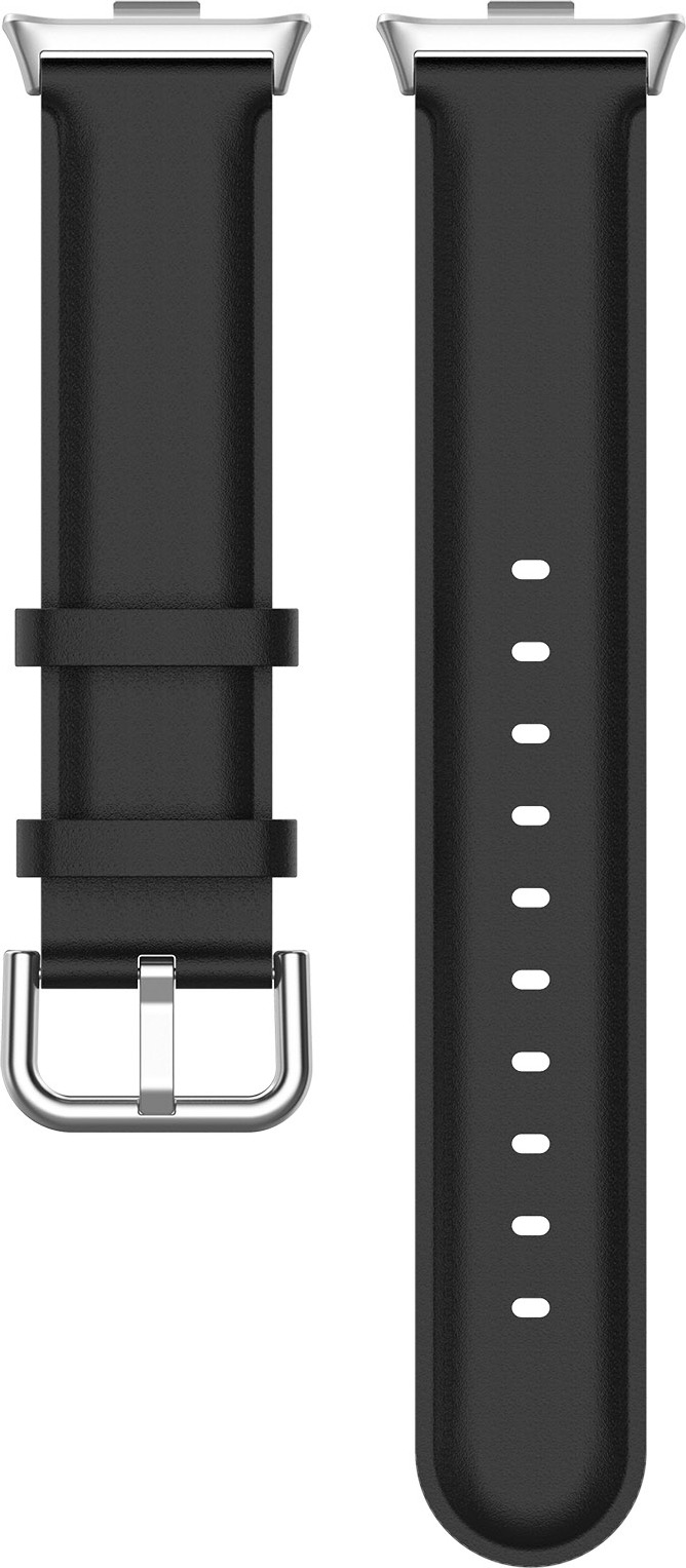 INF Bracelet Cuir Véritable Pour Xiaomi Mi Band 8 - Bracelet Montre Élégant Et Confortable - Noir - Homme/Femme