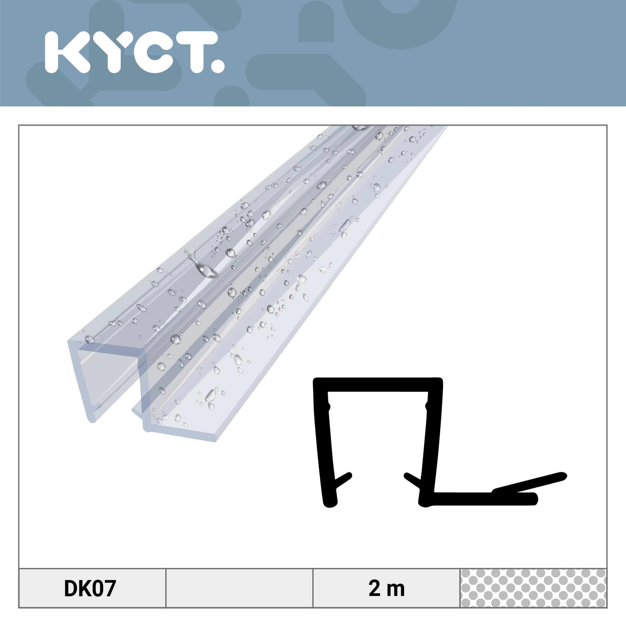KYCT Duschdichtung 4-5 mm Glas 10x 2 m – PVC Ersatzdichtung Duschtürdichtung Duschkabinendichtung DK07