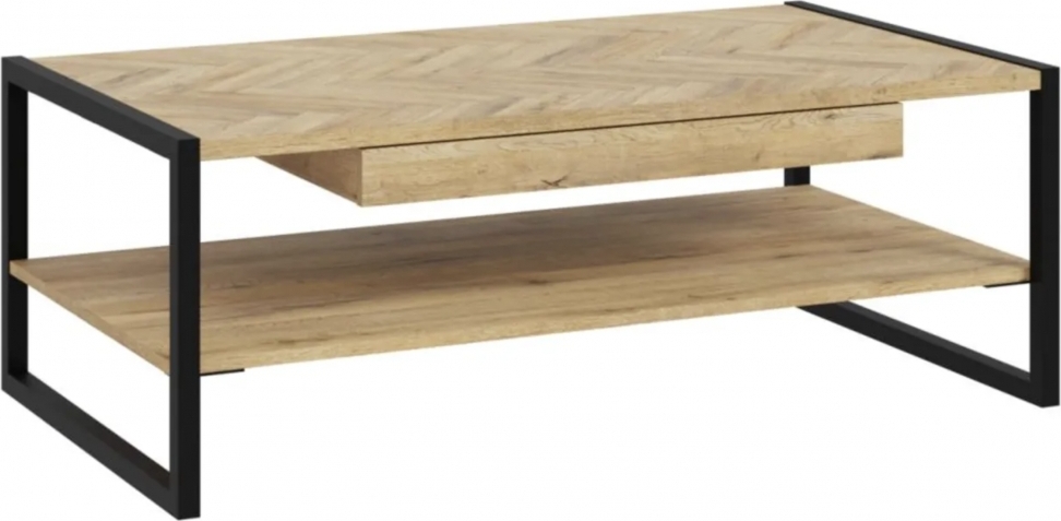 Forte Couchtisch SOLLETICO Bartex-Eiche Nachbildung mit Fischgrät-Design CFT T 4241-M493