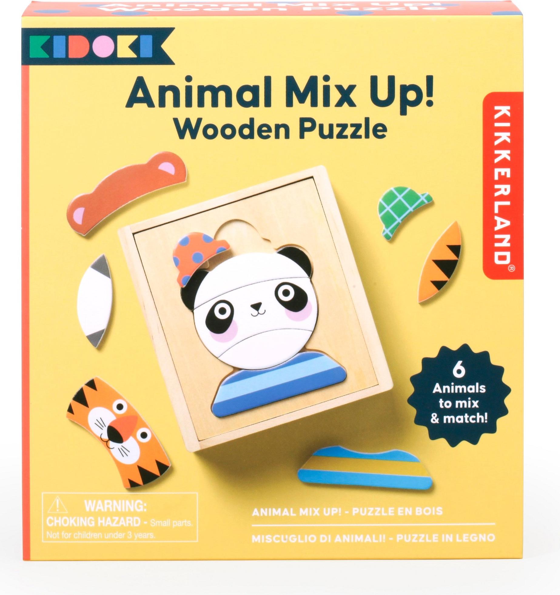 Kikkerland Verrücktes Tier Puzzle aus Holz KID21-F