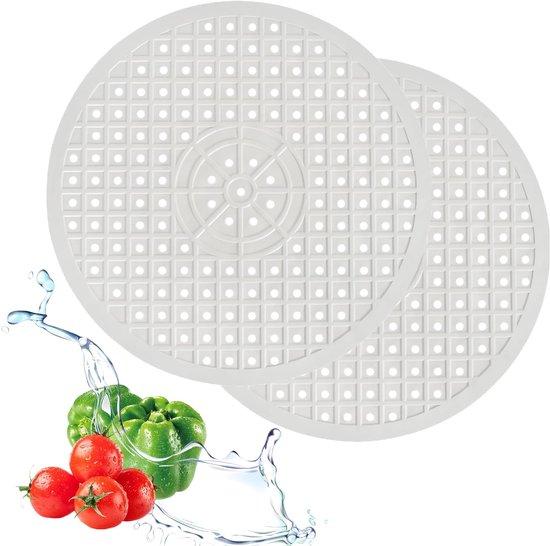 OEM Reinigungsdeckel, 2 Stück runde Reinigungsdeckel, weißer gummierte Reinigungsdeckel, falten Sie zusammen, gummierte Reinigungsdeckel, wiederverwendbar, für den Haushalt, Spülmaschine, Badezimmer 2026
