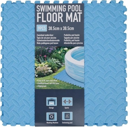 ZD Trading Pool Bodenschutzmatten 9 Stück Pool Bodenschutzmatte Schutz Fliesen Bodenschutz 38,5 x 38,5 x 0,8 cm 3004967