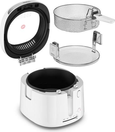 2,1 l 1900 w weiße fritteuse Moulinex AF2541E0
