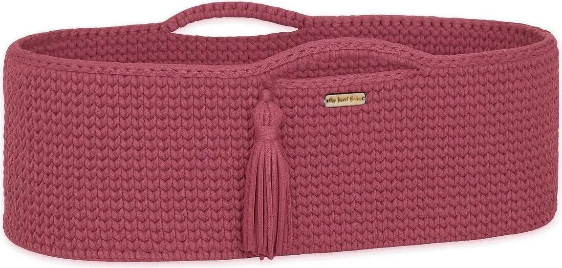 My Sweet Baby BOHO Babybett in Rosa mit antibakterieller Matratze Silver