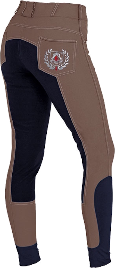 Interapi Fairplay Damen Reithose Roxana, beige, Comi-tech besatz navy, Damen, EU!!!, Damengröße:Größe 38 NEW-10523