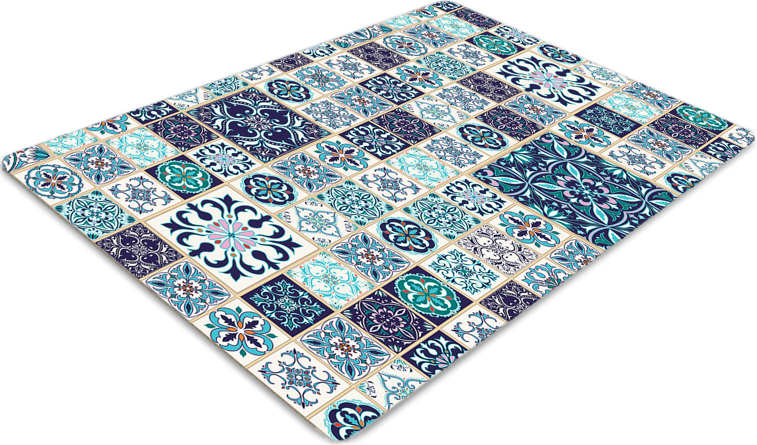 Podlahová ochranná podložka - Ochranná podložka pod stoličku - Podlahová podložka - 100x70 cm - Krásny patchwork.