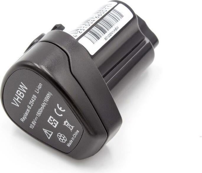 vhbw Akku kompatibel mit Metabo PowerMaxx SB Basic, PowerMaxx LED, PowerMaxx BS Quick Pro, PowerMaxx RC Werkzeug (1500 mAh, Li-Ion, 10,8 V) 119484281-5