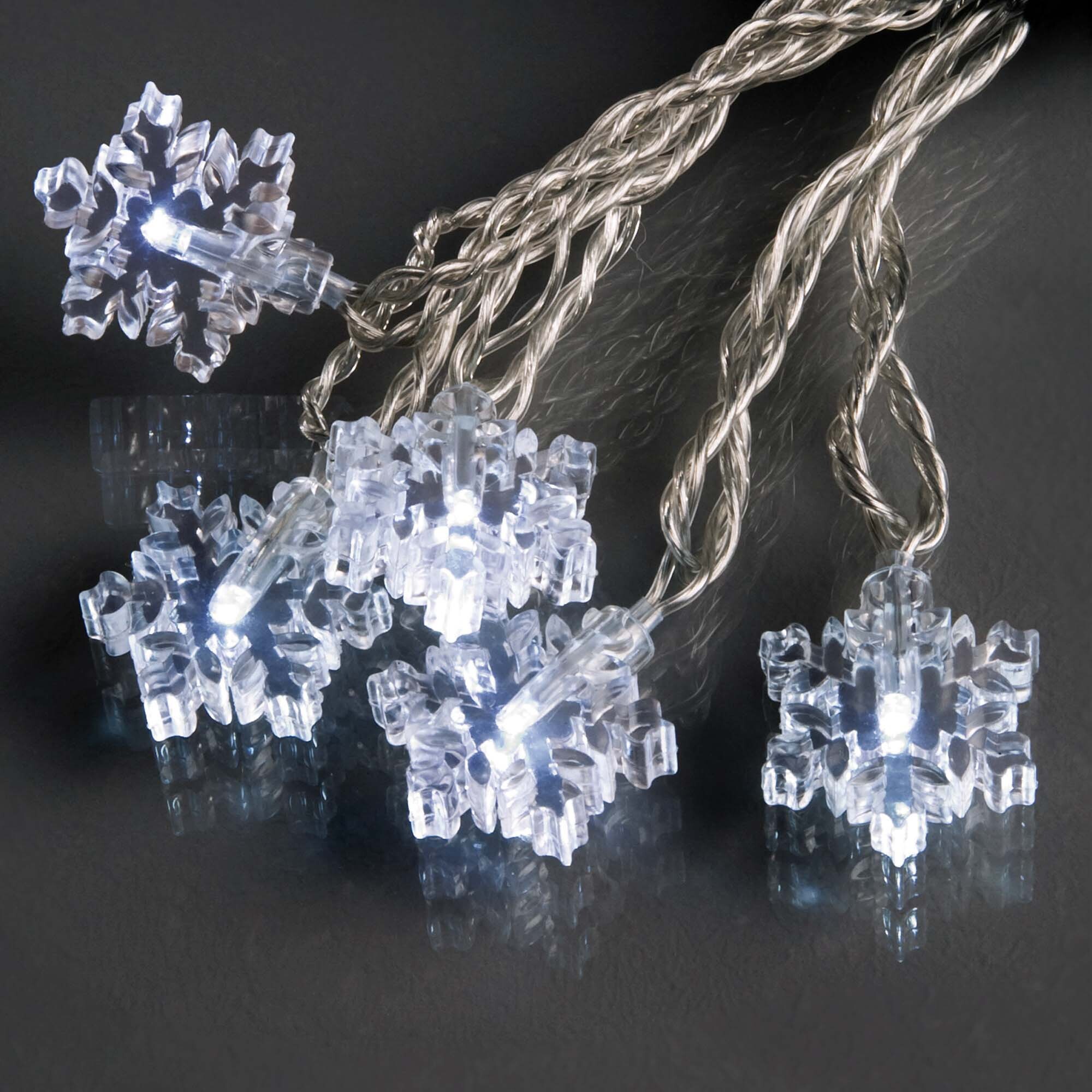 Hellum 24-tlg LED-Kette Schneeflocke