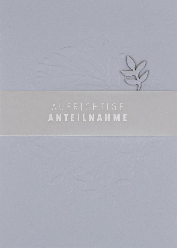 räder Blattelement Kondolenzkarte "Aufrichtige Anteilnahme"