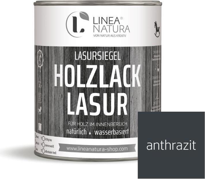 Linea Natura Holzlack Lasur | Möbel | Parkett u.- Treppen im Innenbereich 1 L anthrazit