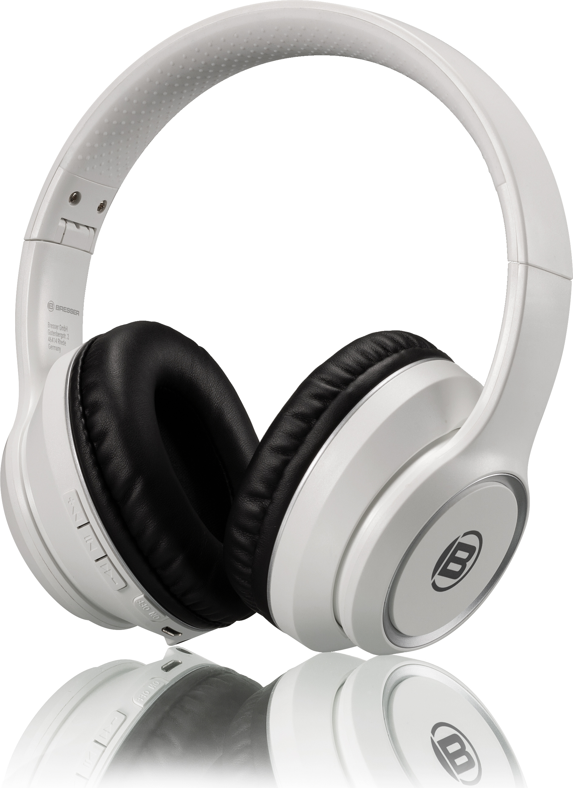BRESSER Bluetooth Over-Ear-Kopfhörer Farbe: weiss, Farbe 2: silber 3830100GYESL2