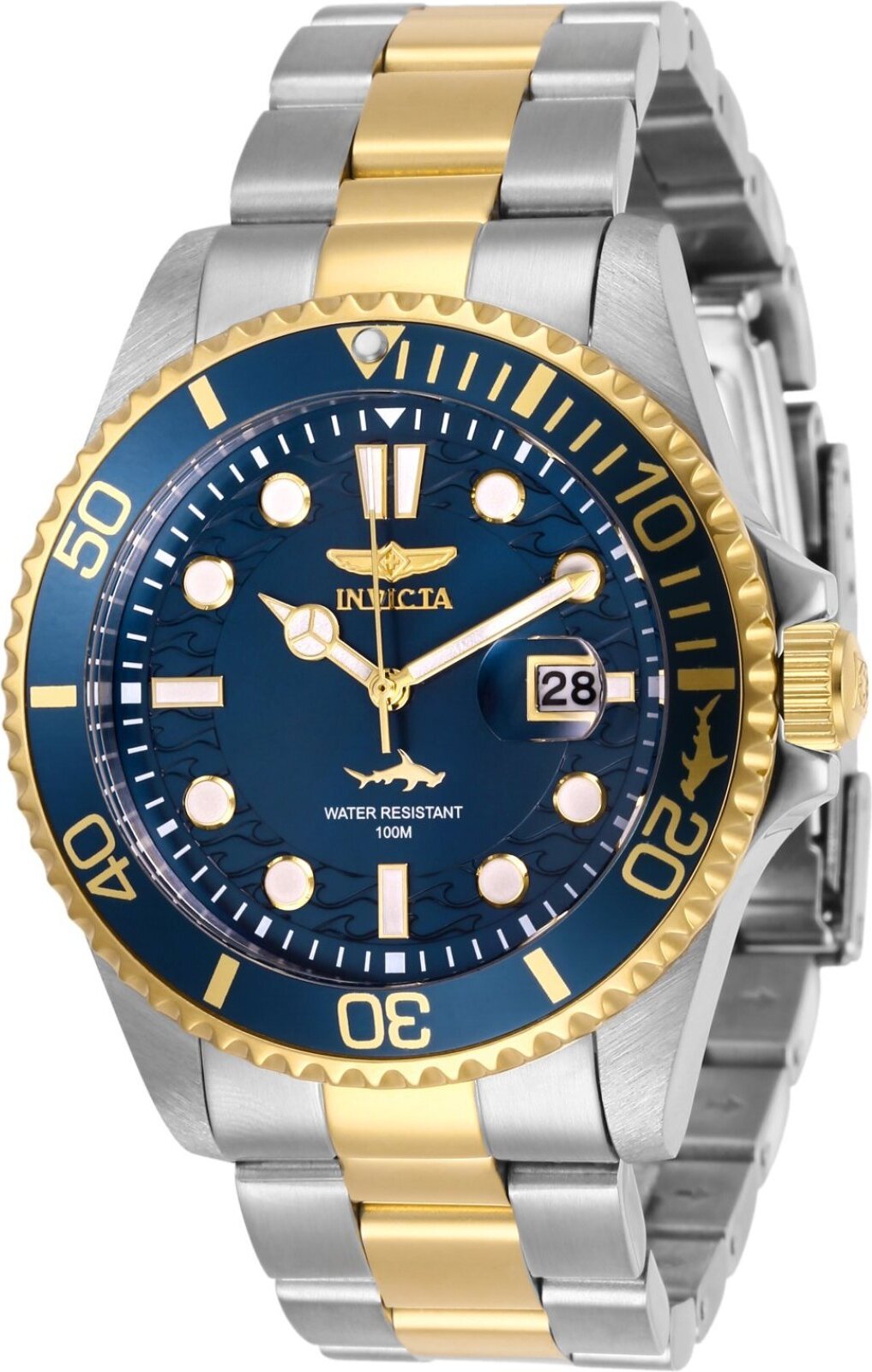 Invicta Pro Diver 30021 Pánske Hodinky - Quartz Hnacie - Nerezová Oceľ s Modrým Ciferníkom - 43 mm