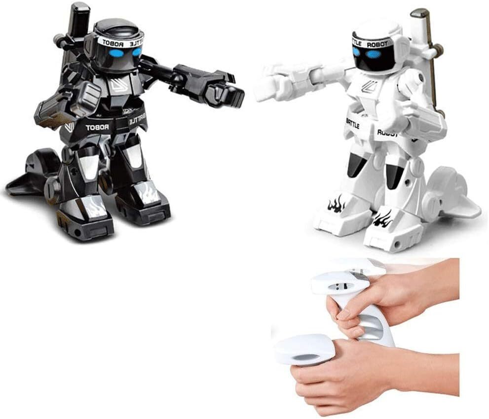 yozhiqu Boxkampfroboter mit Fernbedienung, intelligenter 2,4-G-Kampfspielzeug mit mehreren Stationen, Eltern-Kind-Kampf2 Stück