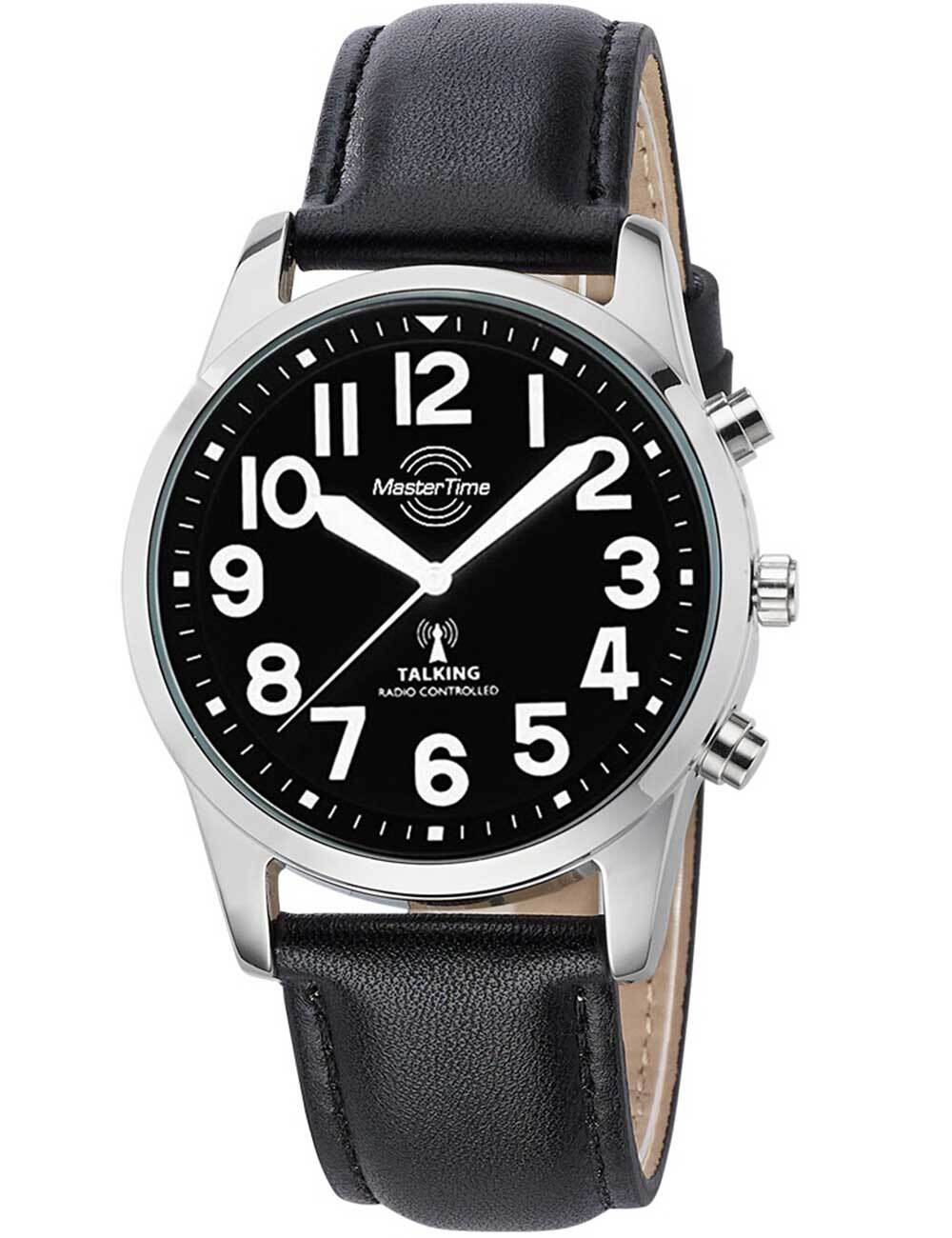 Master Time Orologio Da Uomo MTGA-10868-22L | Analogico Al Quarzo Con Cinturino In Pelle Nera, Quadrante Nero, Vetro Minerale, Fibbia Classica