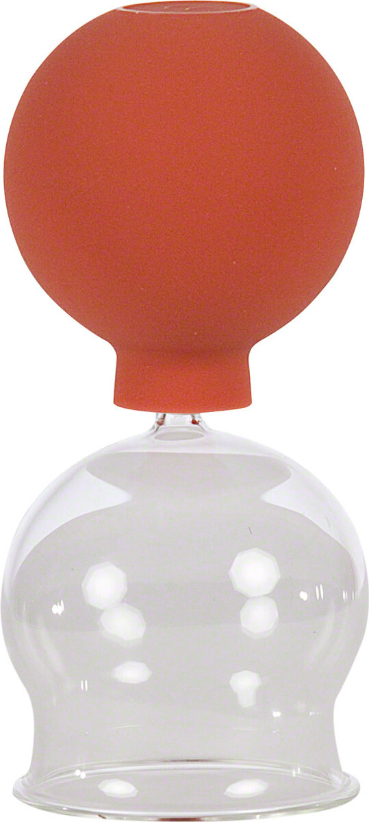 Sport-Tec Schröpfglas mit Ball 6,5 cm, Schröpfgläser mit Saugball, medizinisch Schröpfen 27207