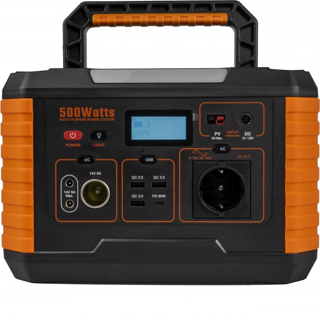 OXE Powerstation MP500S - multifunkčná dobíjacia elektrocentrála 500W/519Wh