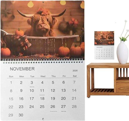 Famanu Wandkalender 2026 - Monatliche Übersicht für persönliche Zeitplanung