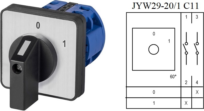 Tivendis Drehschalter Nockenschalter Wendeschalter Hauptschalter Motorschalter Schalter B