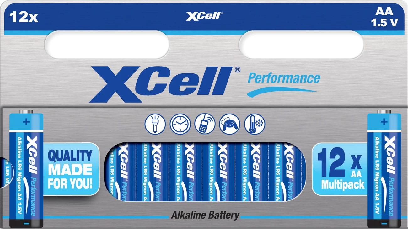 XCell Performance LR6 Mignon AA Batterie (im Papp-Blister, optimale Leistung) 19077