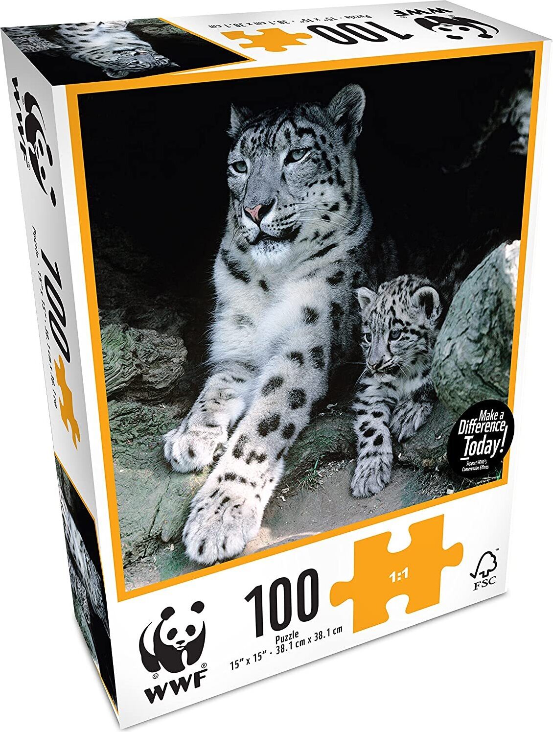 WWF Puzzle Schneeleopard (100 Teile) Snow Leopard Baby