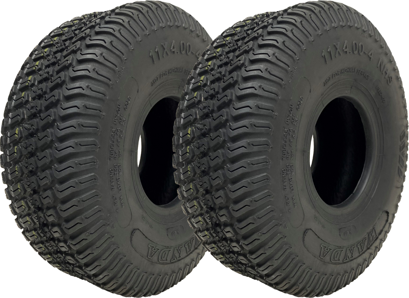 11x4.00-4 Pneumatiky pre kosačky na trávu 4ply Multi Turf Ride on Mower Grass Wanda (sada 2 ks)