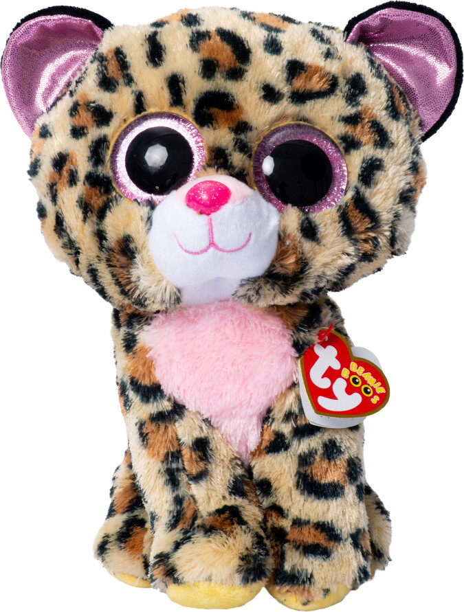 Ty Livvie Leopard Beanie Boo - Med 1030851