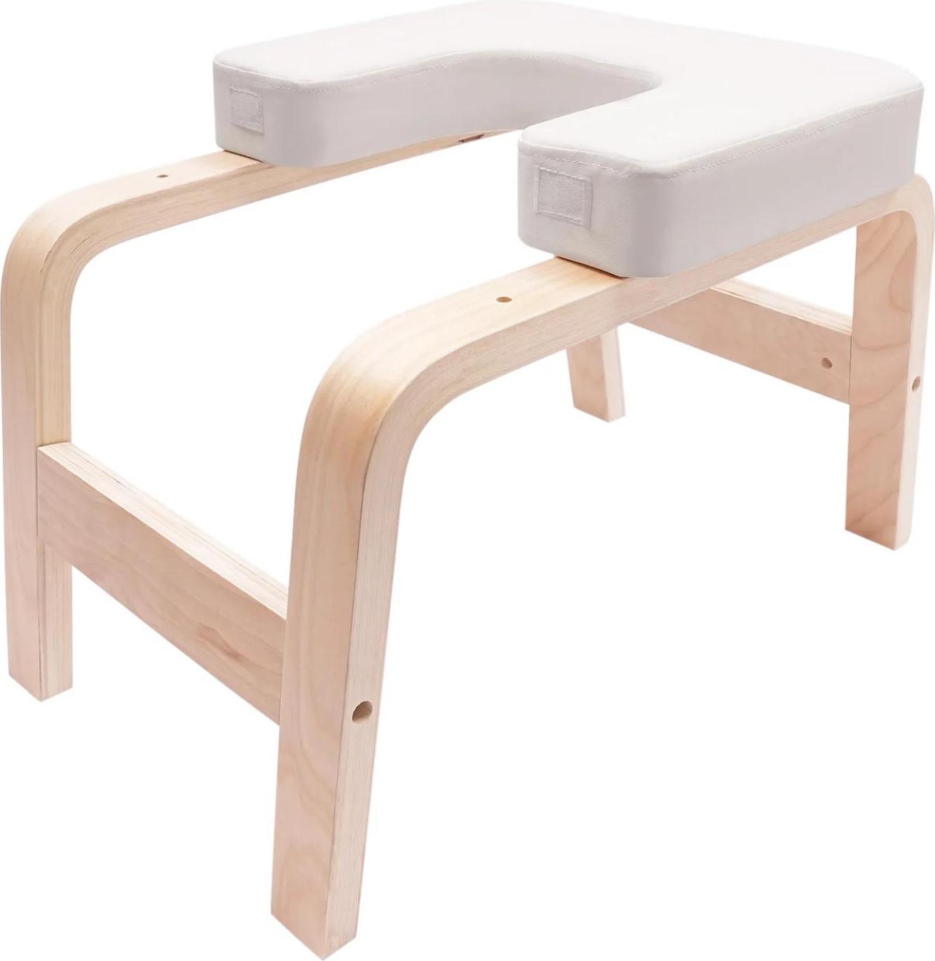 StarTech Yoga Kopfstandhocker - Inversionsbank - Holzrahmen - 200 kg Tragkraft - 64×36×40 cm - Weiß