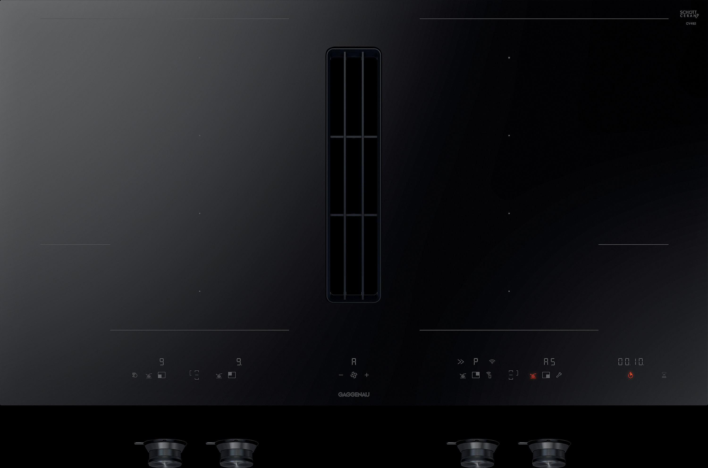 Indukčná varná doska Gaggenau Flex s integrovaným ventilačným systémom, séria 400, 90 cm, CV492100