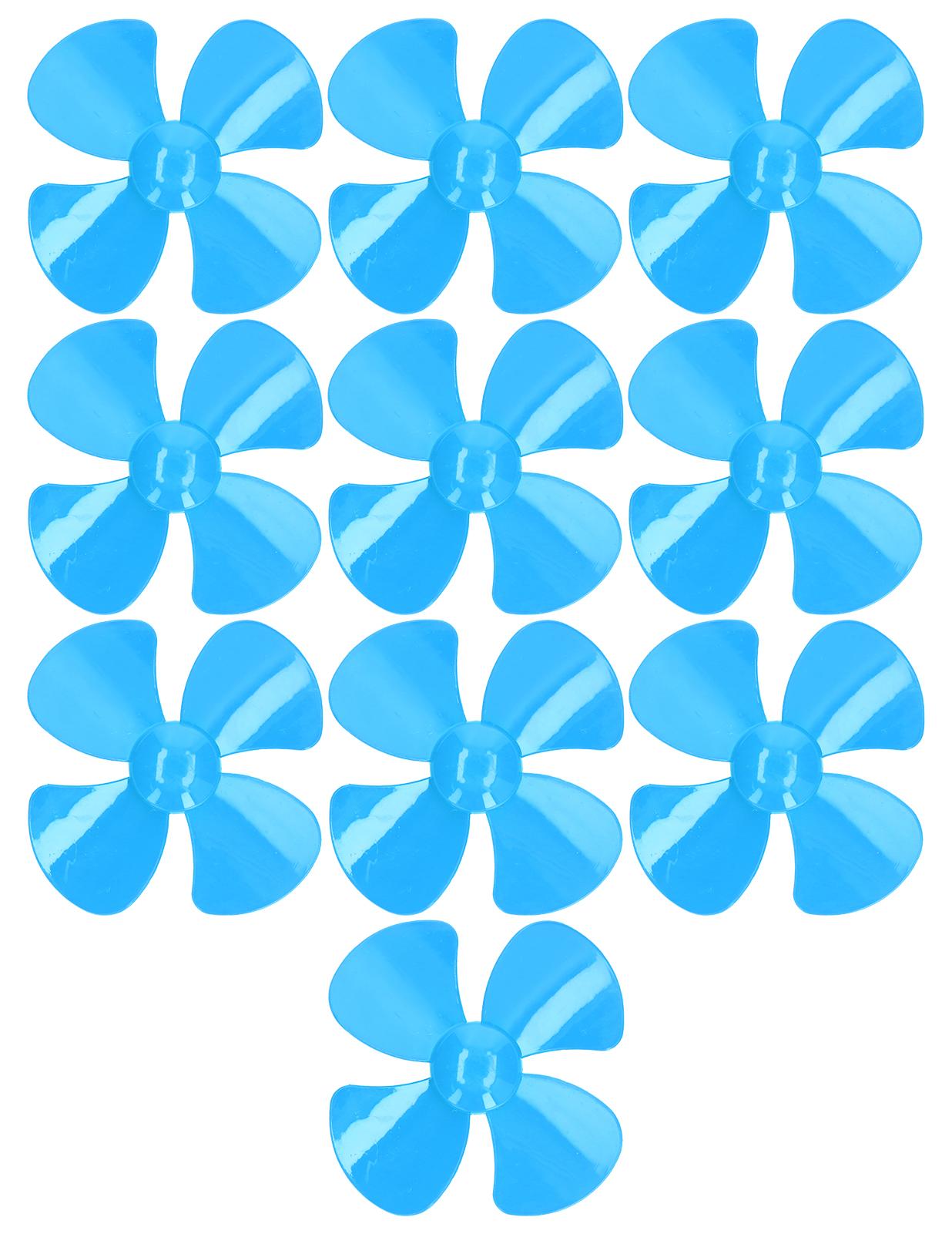 Gistuch 10 Stücke Propeller 4 Klingen Starker Wind Langlebige Materialien Leicht 40mm DIY Spielzeugauto PropellerBlau