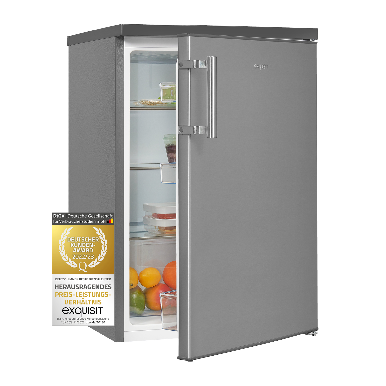 Kühlschrank inoxlook KS16-V-H-010D Exquisit