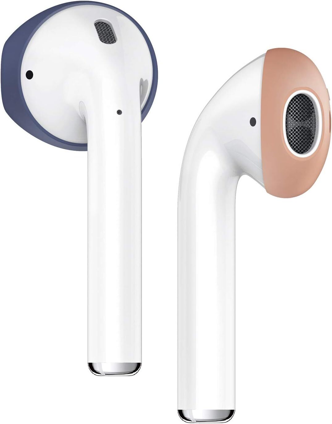 Elago Ohrstpsel-Abdeckung [2 Paare in 2 Farben] fr AirPods 2 / AirPods 1 Jean Indigo / Peach EAP-PADSM-JINPE