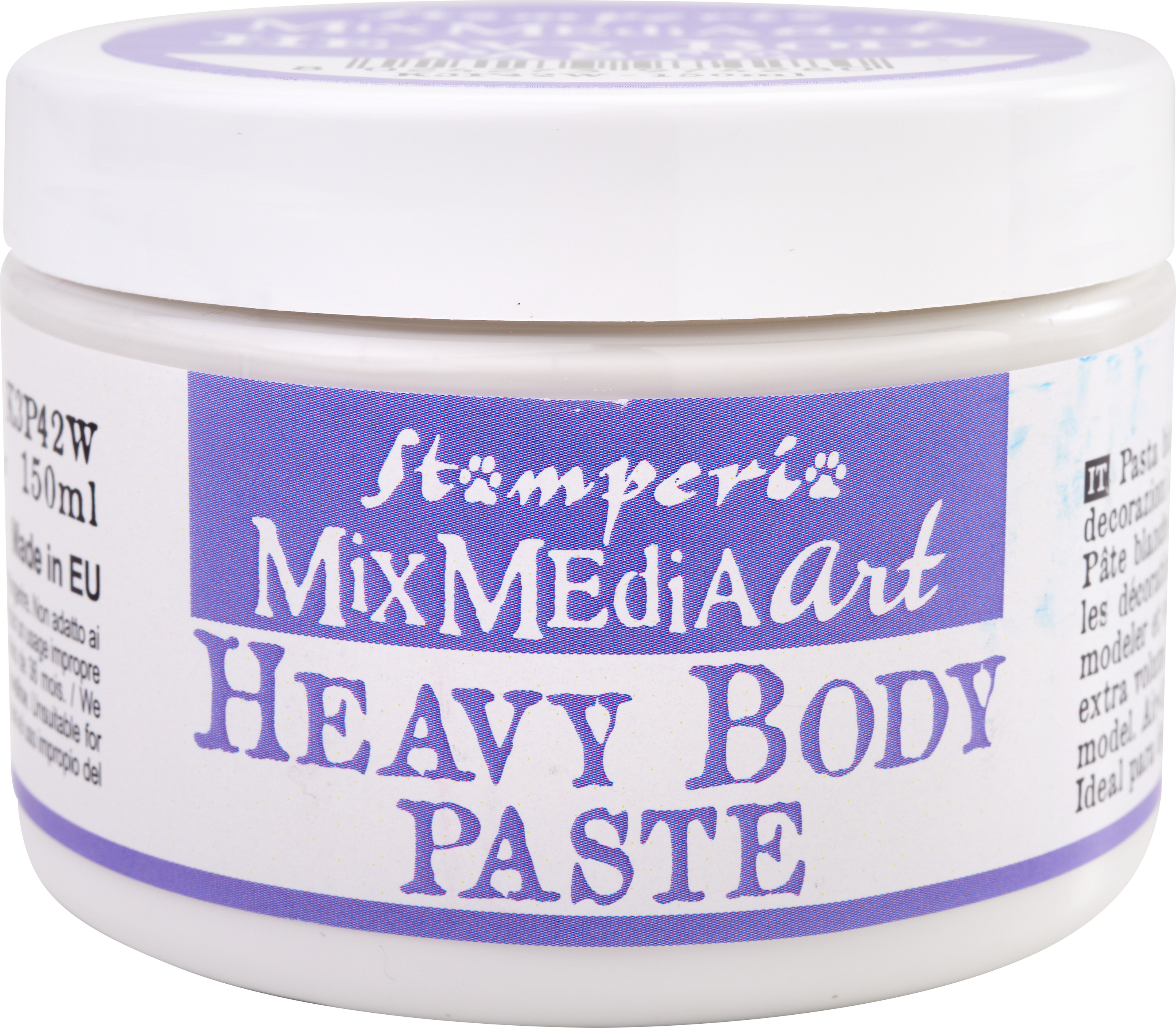 Stamperia Heavy Body Paste Weiß 150 ml Strukturpaste für Mixed Media Projekte K3P42W
