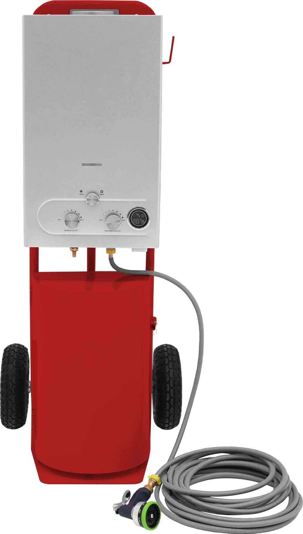 Monster Shop 18L tragbare Pferdedusche, sofortiger Gas-Warmwasserbereiter, Rot 214150