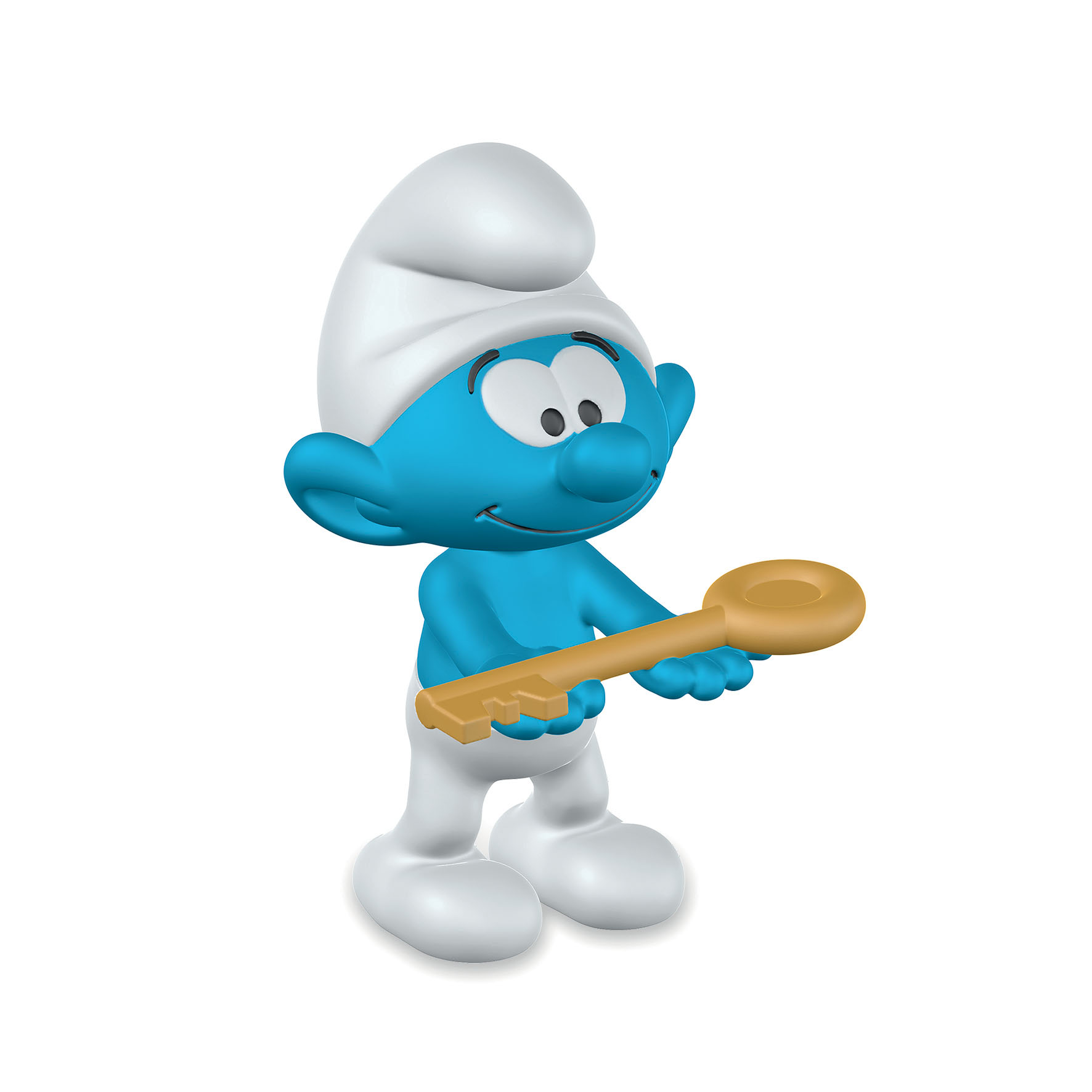 Schleich Schlumpf mit Key 20795 - Spielabbildung - de Smurfs - 3,5 x 3,2 x 5,4 cm