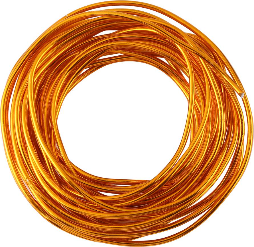 Gistuch 5 Meter / Rollen 2 mm rund Oxidation Aluminiumdraht DIY -Zubehör für Schmuckherstellung (Gold)