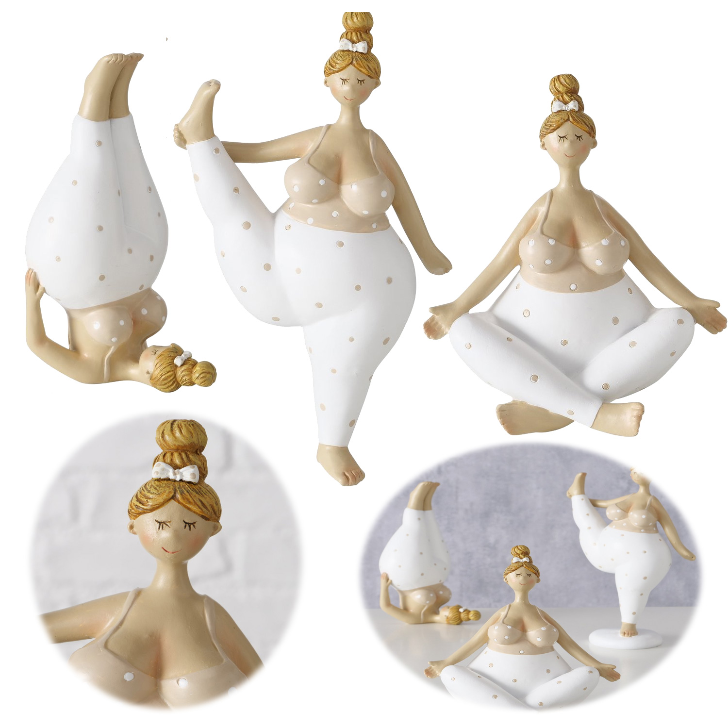 LS-LebenStil 3 Yoga Deko-Figur Set Frauen