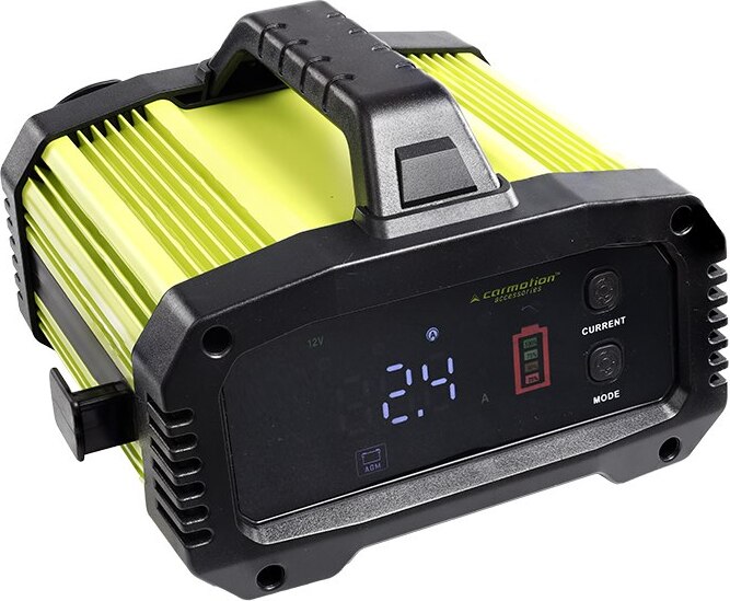CARMOTION Intelligentes digitales Batterieladegerät 12V 25A 6 - 400 Ah, 24V 15A, 6 - 200 Ah mit Starthilfefunktion