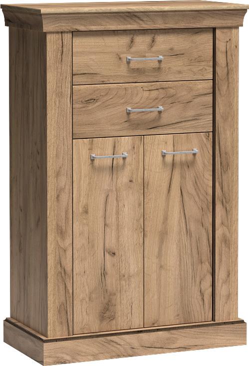 VENETI Hohe Kommode AILISH - goldene Krafteiche 044-10-00003