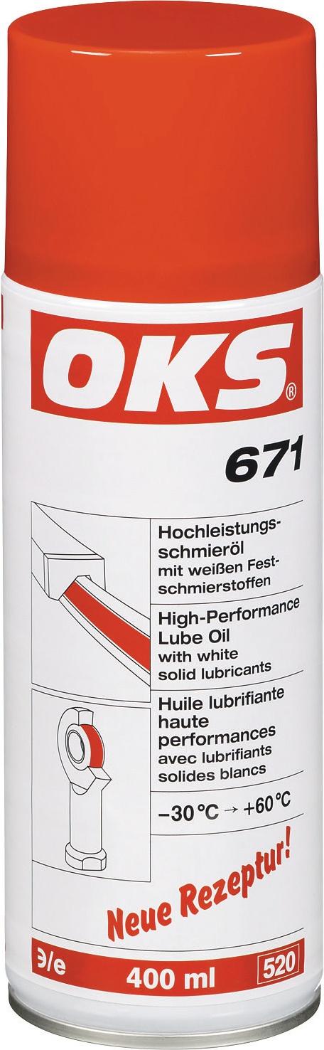 OKS Spezialschmierstoffe GmbH OKS 671 Hochleistungsschmieröl mit weißen Festschmierstoffen 400ml Spraydose - 671004 1121210178