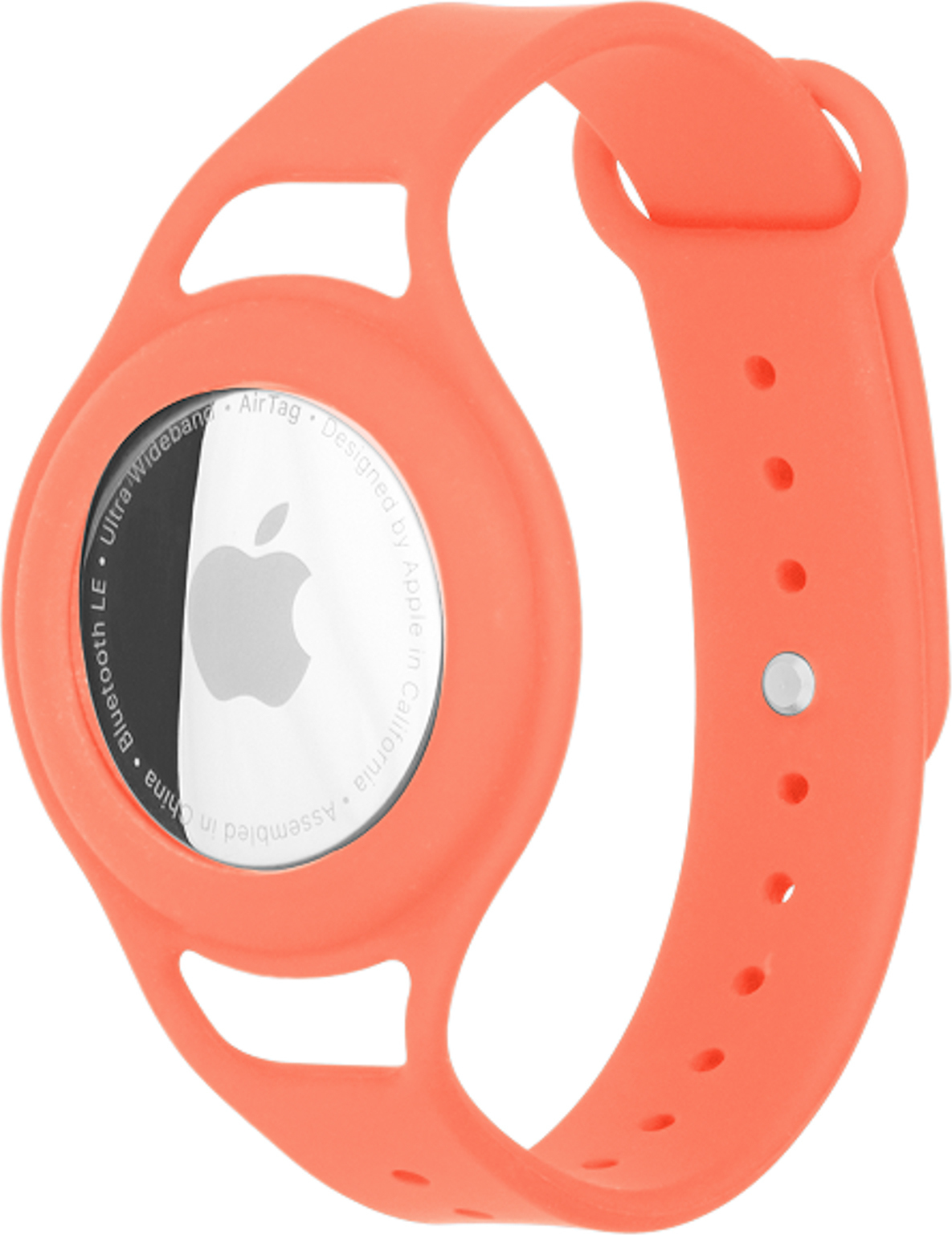 Detský silikónový náramok pre Apple AirTag, Case Mate - korálovo červená