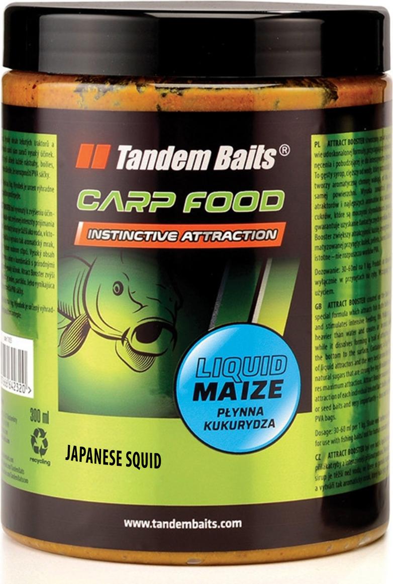Tandem Baits Carp Food Liquid Maize Japanischer Tintenfisch, Karpfen Angeln ohne Mühe, Köder zum Große-Fische-Angeln, Karpfenzubehör für Profis & Hobby-Angler 1 ml 26251