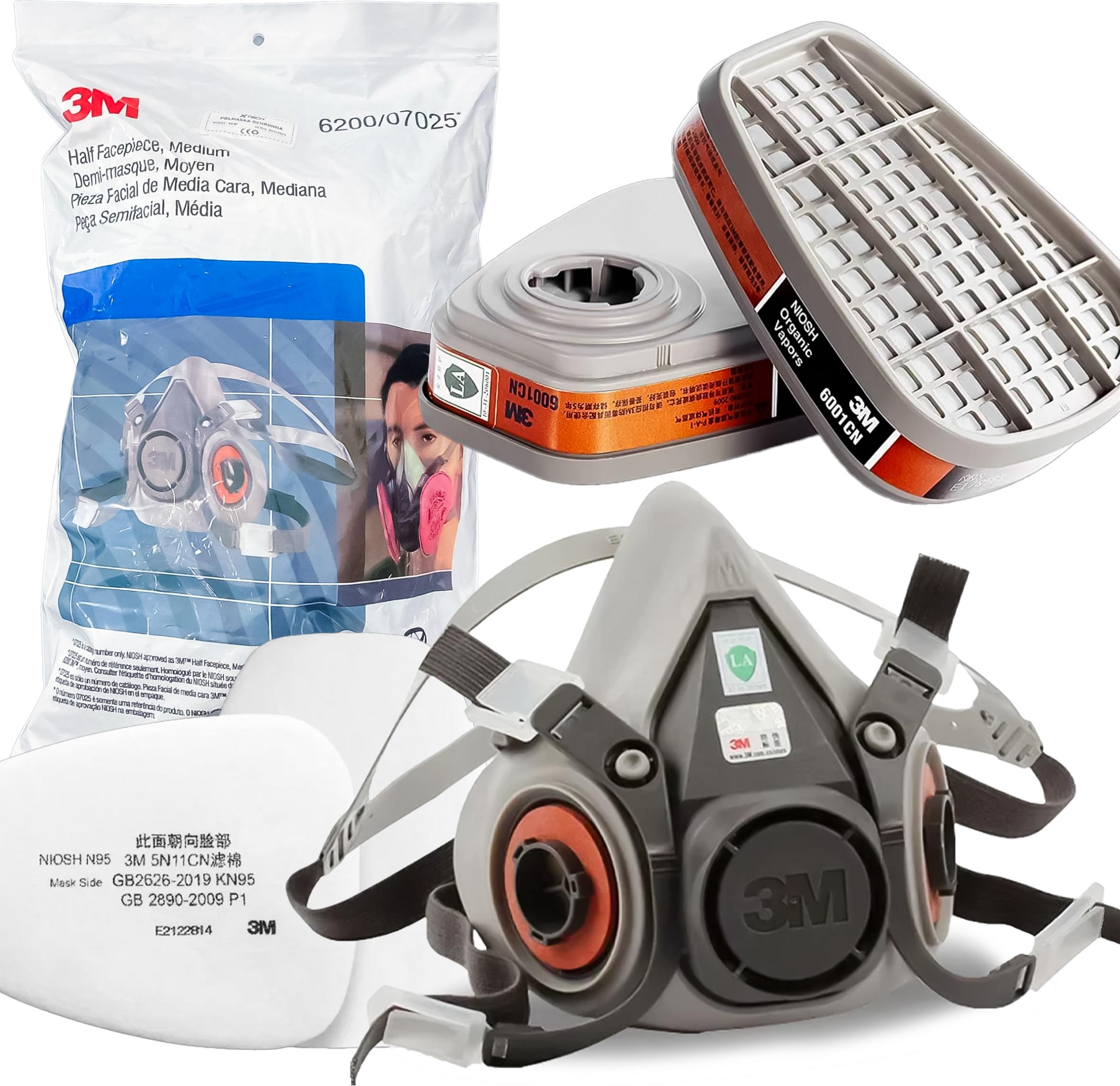 3M 6200 Halbmaske Atemschutzmaske Spritzlackierung Filtersatz